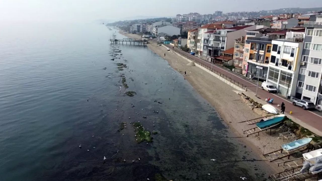 Tekirdağ’da Korkutan Manzara! Deniz 7 Metre Çekildi