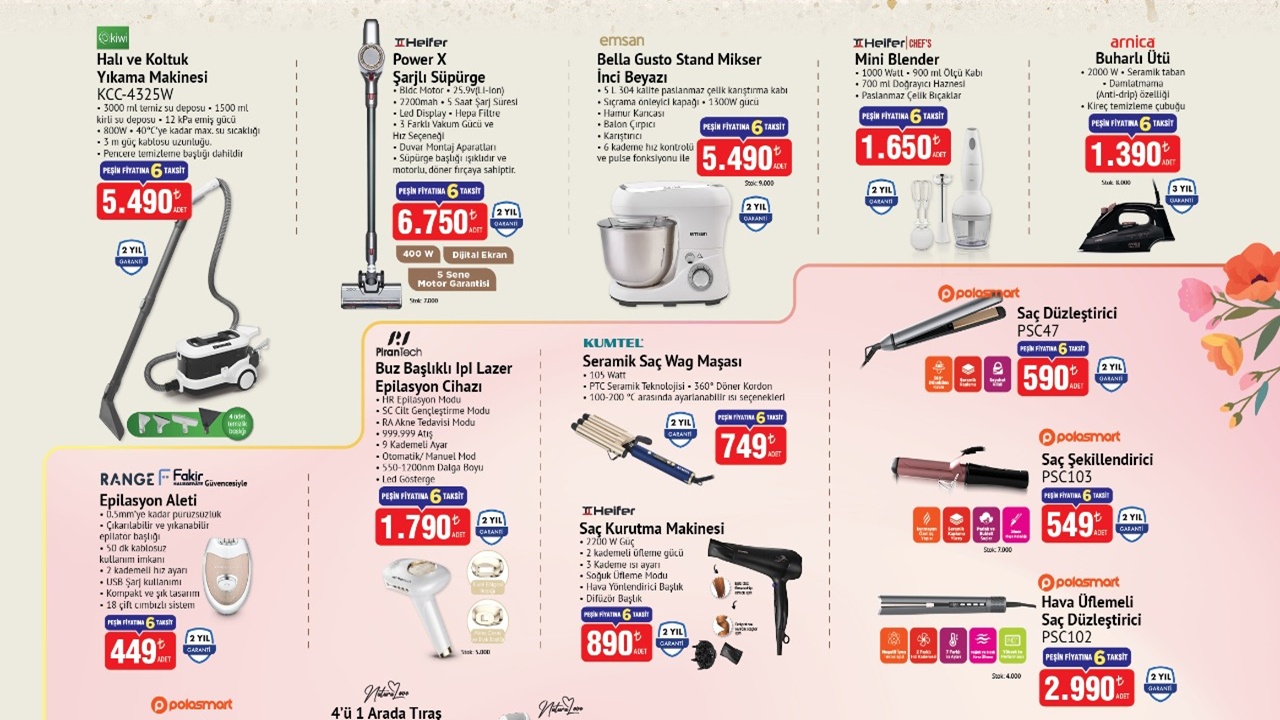 BİM’e Halı Yıkama Makinesi ve Şarjlı Dik Süpürge Geliyor! Yarın Kapıda Kuyruk Olacak