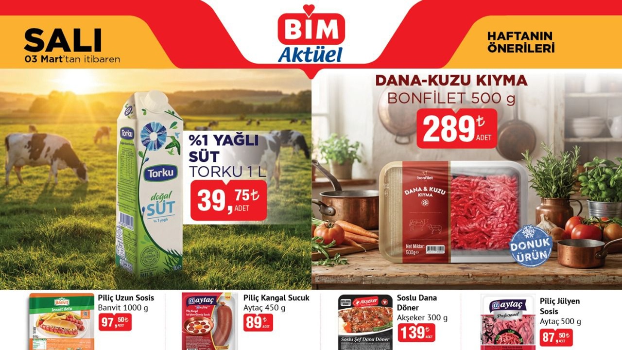 BİM 3 Mart 2026 Aktüel Ürünler Kataloğu Fırsatları Raflarda